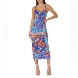 AFRM Amina Mesh midi slip dress